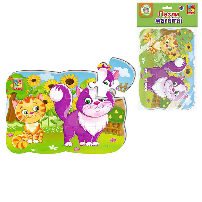 гр Пазли магнітні А5 "Котики" - VT3205-73 (50) "Vladi Toys", в пакеті