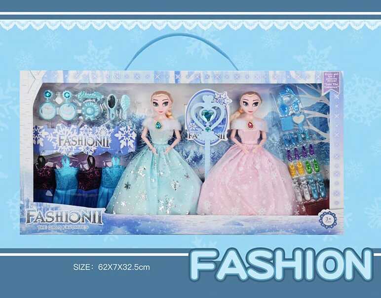 Набір ляльок DX 62 B (20/2) висота 26 см, 2 ляльки, шарнірні суглоби, аксесуари, одяг, взуття, в коробці