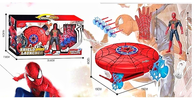 Герой - набір «Спайдермен» CX - 6 , фігурка, запускач, рукавичка, стріли з присоскою, в коробці