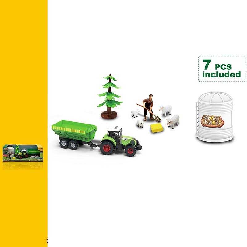 Ферма 550-29 K (24/2) трактор зі знімним причепом, інерційний механізм, фігурки, звукові ефекти, підсвічування, в коробці