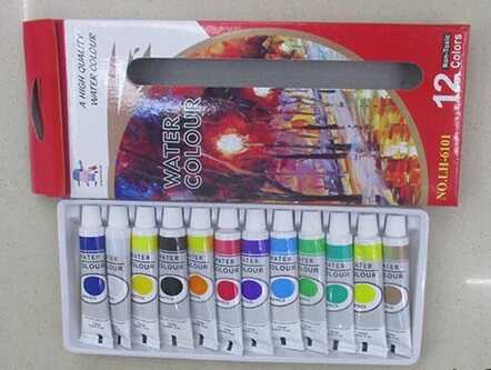 Фарби акварельні для малювання С 37145 (60) 12 кольорів, тюбик 12 мл, в коробці