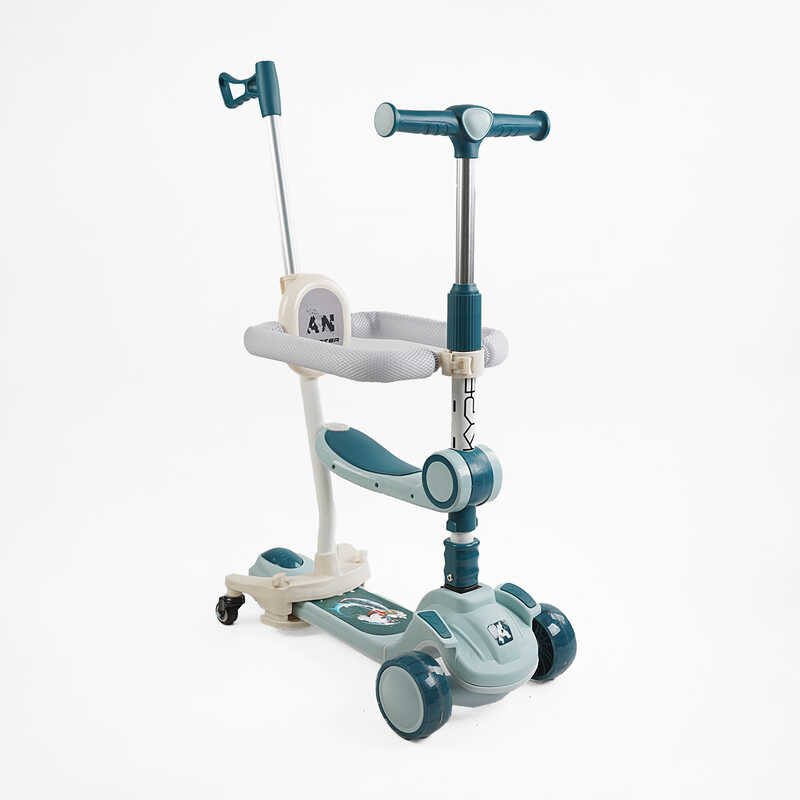 Самокат 5в1 "Skyper" GH-41533 (4) колеса PU125х40мм зі світлом, укр озвучування та підсвічування платформи,с ДОП. КОЛЕСАМИ, захисний бампер, в коробці