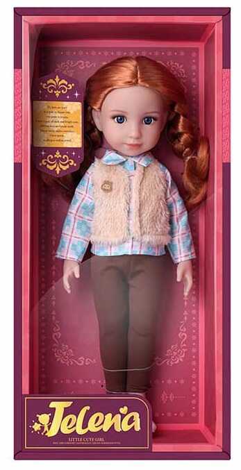 Лялька 69001-5 (24/2)  висота - 37 см, довге прошите волосся, стильний одяг, знімне взуття, в коробці