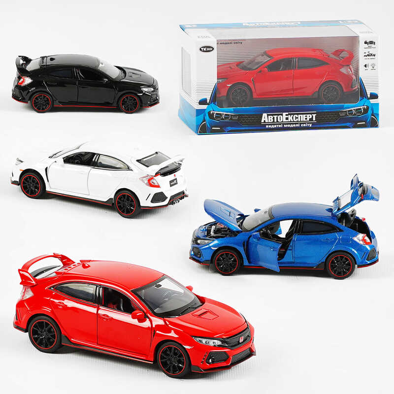 Машина металопластик LF - 85358 (72) "Авто Експерт", 4 кольори, 1:32, світло, звук, інерція, відчиняються двері, багажник, капот, в коробці