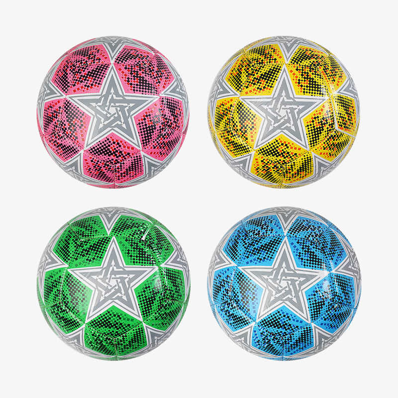 М'яч футбольний C 70293 (80) 4 види, вага 300-310 грамів, гумовий балон, матеріал PVC, розмір №5, ВИДАЄТЬСЯ МІКС