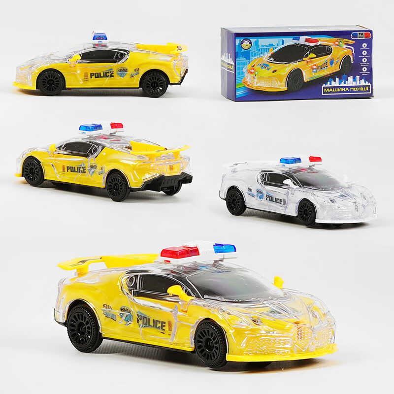 Машинка на батарейках 67223 (144) "TK Group", 2 кольори, ОЗВУЧУВАННЯ УКРАЇНСЬКОЮ МОВОЮ, "Поліція", звук, підсвічування, колесо вільного ходу, в коробці