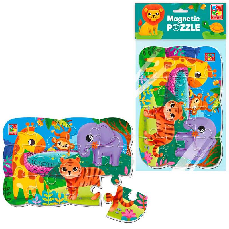 гр Пазли м’які магнітні А5 Малюк зможе "Зоопарк" VT3205-90 (50) "Vladi Toys"