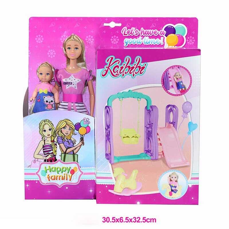 Лялька WG 210 (36/2) висота 30 см, аксесуари, пупсик, гойдалка, в коробці