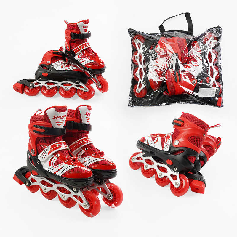 Ролики 54622-М /розмір 34-38/ колір – ЧЕРВОНИЙ