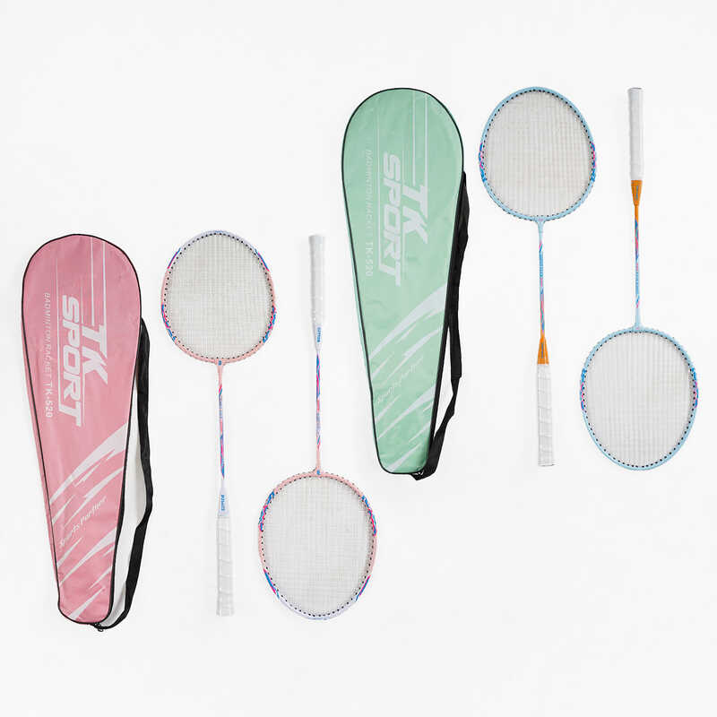 Бадмінтон C 63422 (50) "TK Sport", 2 кольори, 2 ракетки, металевий каркас, в чохлі