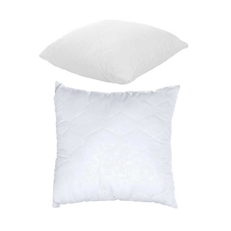 гр Подушка "Сімейна" 3010009 стьоб мікрофібра, силіконізоване волокно, 40*40 см., біла (1) "Homefort"