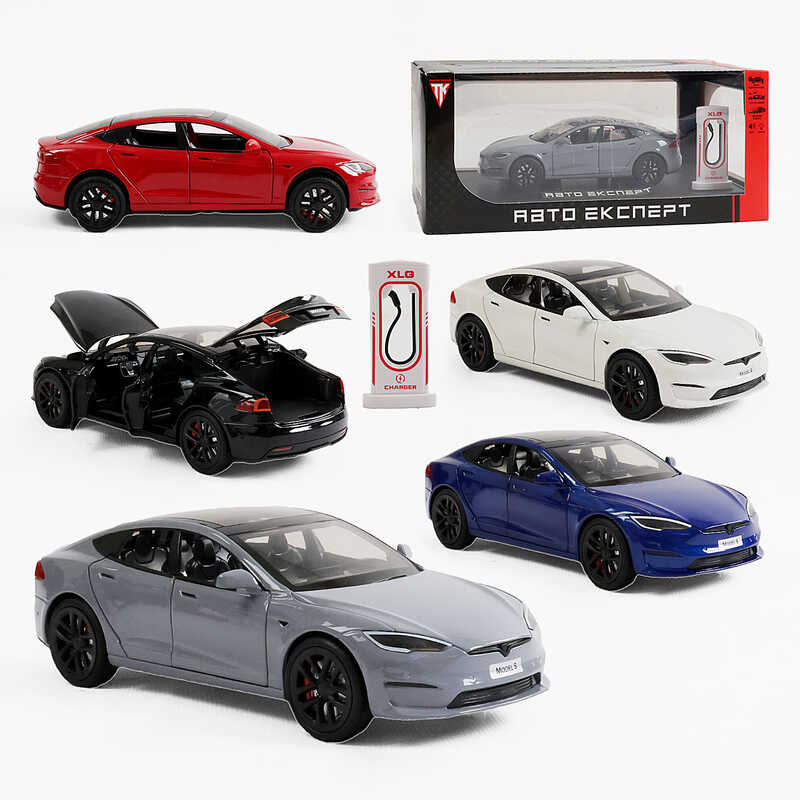 Машина EL 64077 (24) "Авто Експерт", 5 кольорів, електромобіль, зарядна станція, металопластик, масштаб 1:24, звук, світло, інерція, відкриваються двері, в коробці, ВИДАЄТЬСЯ ТІЛЬКИ МІКС ВИДІВ