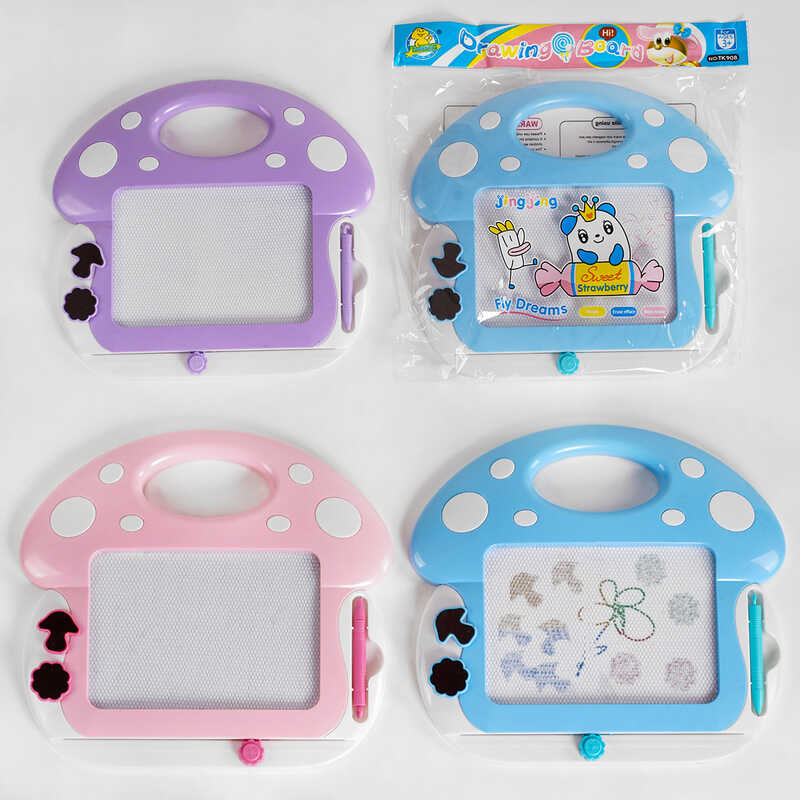 Дошка для малювання C 50117 (72) 3 кольори, магнітна, кольорова, 2 штампи, в пакеті, ВИДАЄТЬСЯ ТІЛЬКИ МІКС ВИДІВ