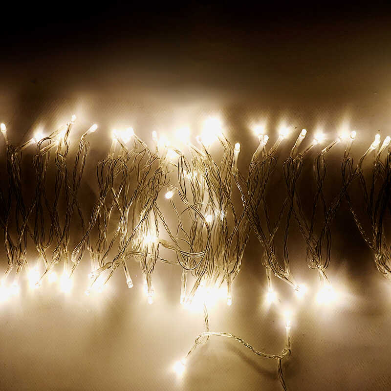 Гірлянда C 61479-60 Y (100) 10.3 метри, жовте світло, від USB та батарейок, 1 режим, у коробці