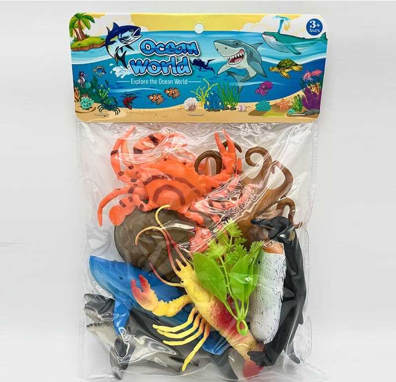 Морські жителі 104-3 (120/2) 7 штук, водорості, в пакеті