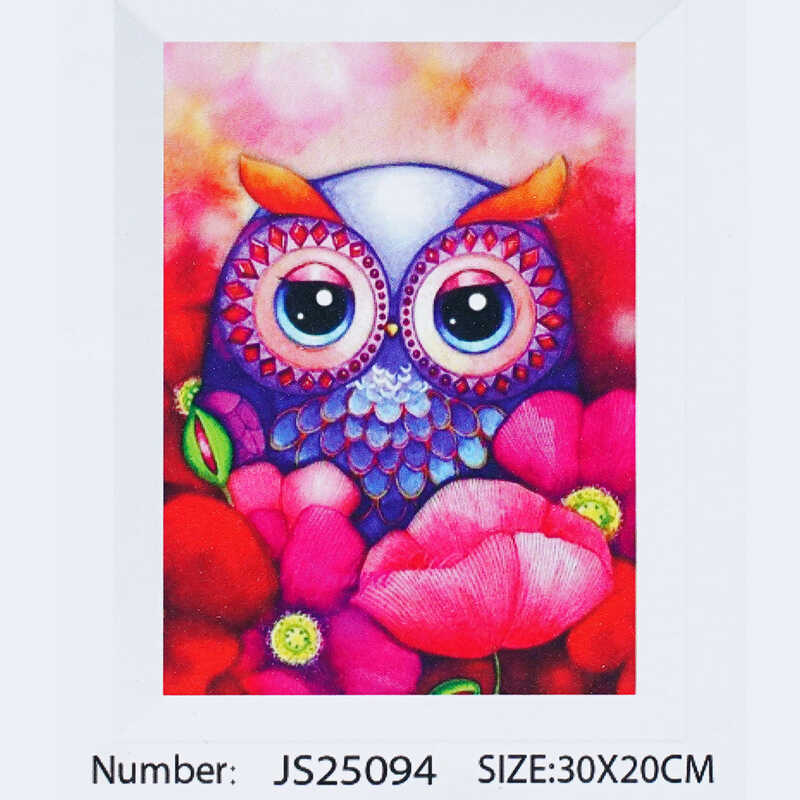 Алмазна мозаїка JS 25094 (50) "TK Group", 20х30 см, “Совуня”, в коробці