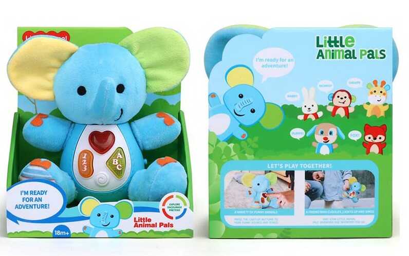 Музичний слоник 1913-1 (48) звук, підсвічування, англ.мова, у коробці