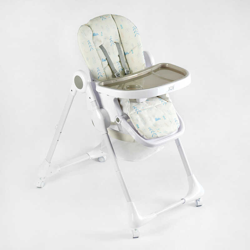 Стільчик для годування Joy K-11058 (1) мягкий чохол ПВХ, 4 колеса, з’ємний столик, кошик, в коробці