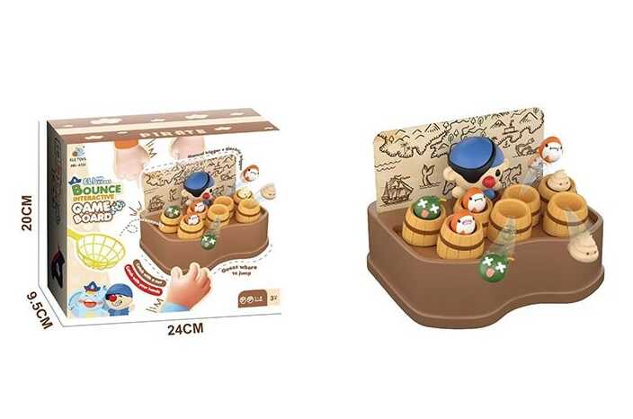 Гра 685-47 XY (36) “Пірати”, на батарейках, музика, автоматичний та механічний принцип роботи, сачки, фігурки, наліпки, в коробці