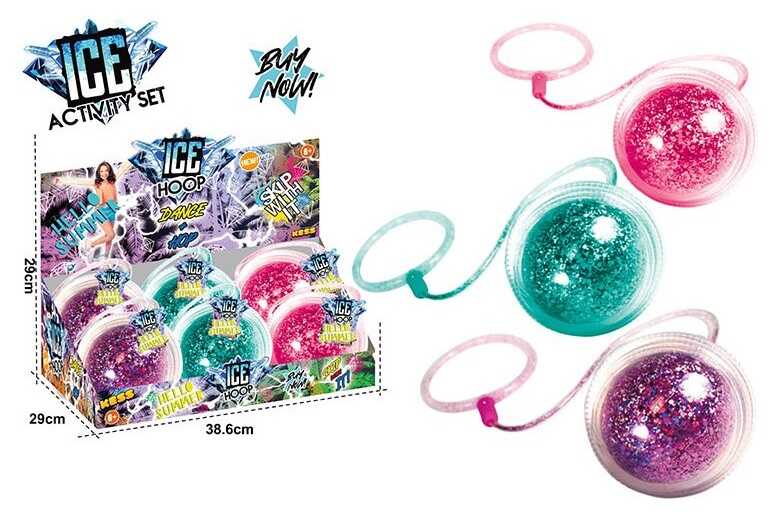 Скакалка на ногу SA 1006 (30/2) підсвічування мультиколор, в кулі конфеті, на батарейках, ЦІНА ЗА 6 ШТУК В БЛОЦІ