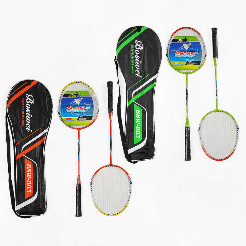 Бадмінтон C 70228 (40) "TK Sport", 2 кольори, 2 ракетки, металевий каркас, в чохлі