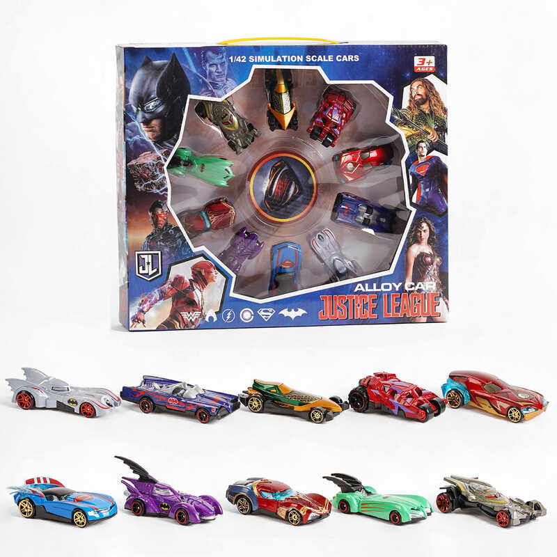 Набір машинок 04199 A (36) 10 штук, металопластик, герої, в коробці