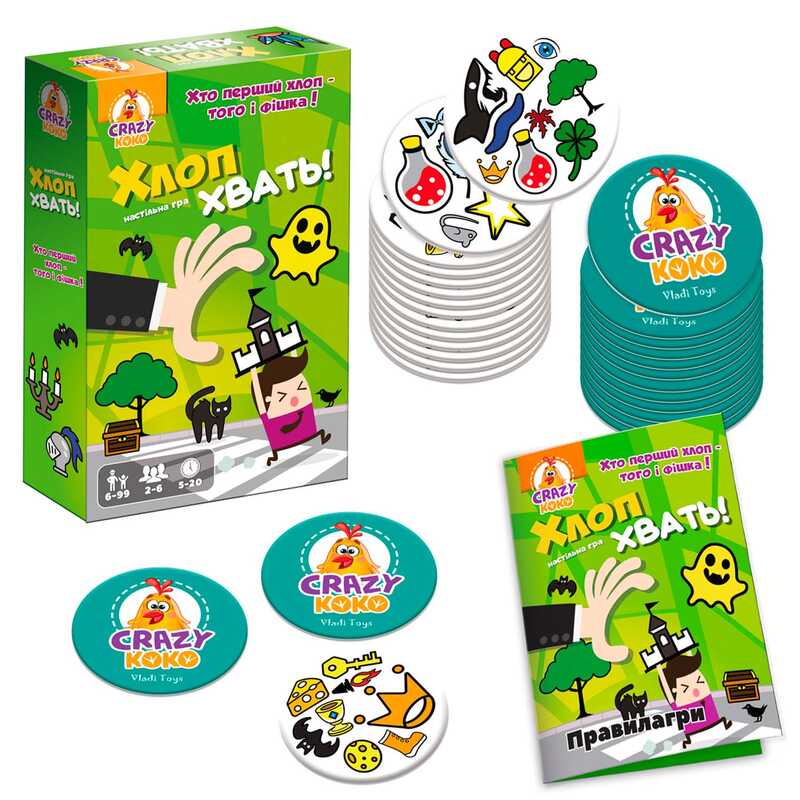 гр Гра настільна розважальна "Хлоп! Хвать!" VT8077-05 (21) "Vladi Toys"
