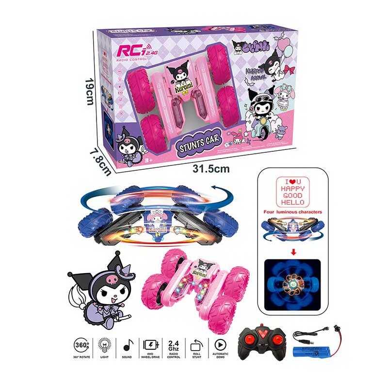 Машина на радіокеруванні 6647-2 (36) 2 кольори, пульт  2.4 GHz, акумулятор 3.7 V, оберт на 360, слова англ. мовою, на батарейках, герой, USB кабель, перевертиш, в коробці