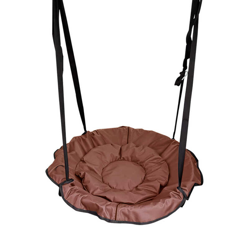 гр Гойдалка-гамак, колір коричневий GL 270895 (1) D подушки = 60 см, подушка з водонепроникного матеріалу, 120-150 кг, ремінці, D чохла = 105 см, знімний чохол, в пакеті