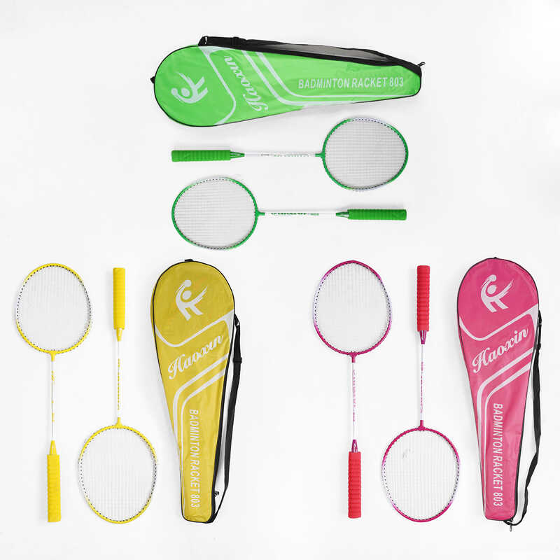 Бадмінтон C 63473 (50) 3 види, 2 ракетки, в чохлі, металевий каркас, ВИДАЄТЬСЯ ТІЛЬКИ МІКС ВИДІВ