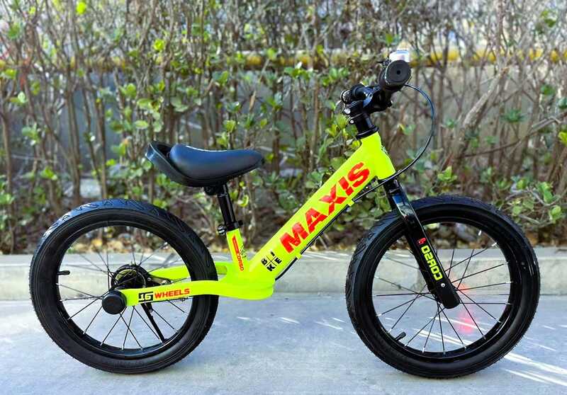 Велобіг "CORSO MAXIS" MX-65049 (1) сталева рама, ручне заднє гальмо, колеса надувні резинові 16’’, підніжка, дзвоник