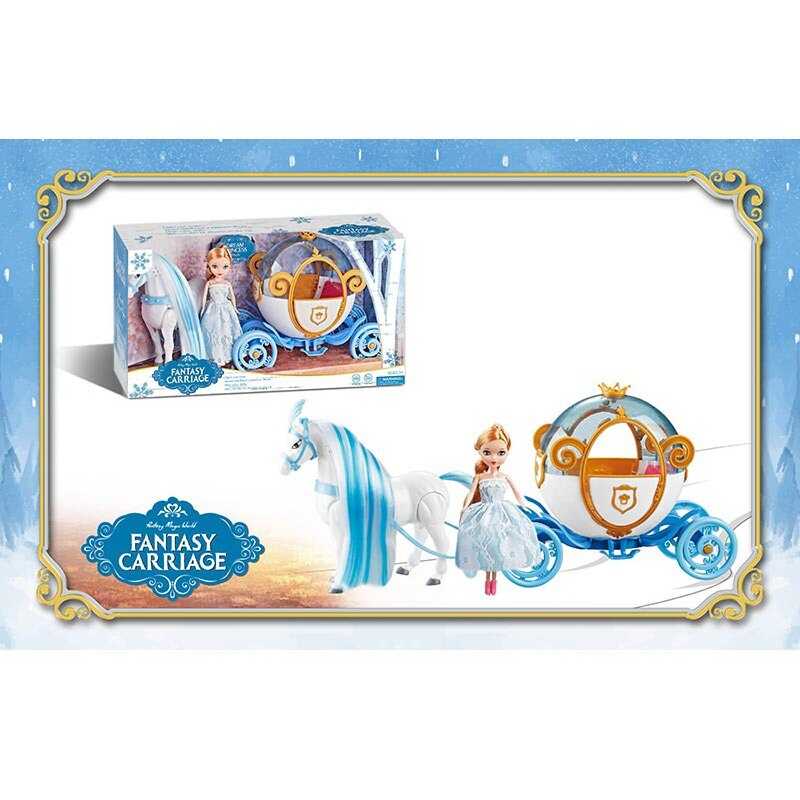 Лялька 118 A (28/2) 15 см, карета, поні, звуки, поні ходить, рухливі елементи, на батарейках, в коробці