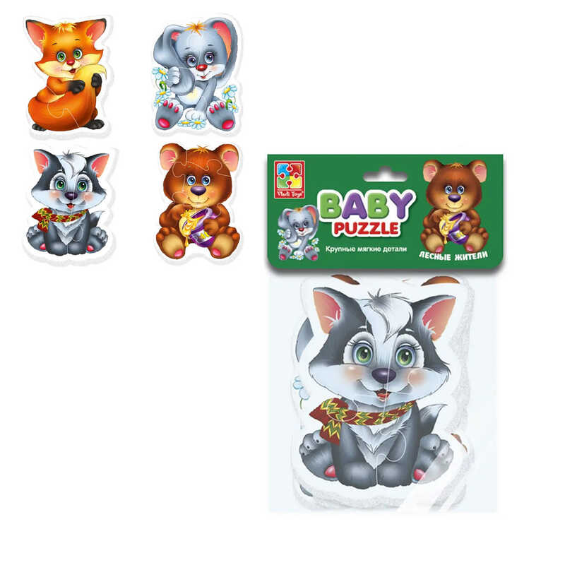 гр Пазли бейбі "Лісні жителі" VT 1106-79 (50) укр., "Vladi Toys", у пакеті