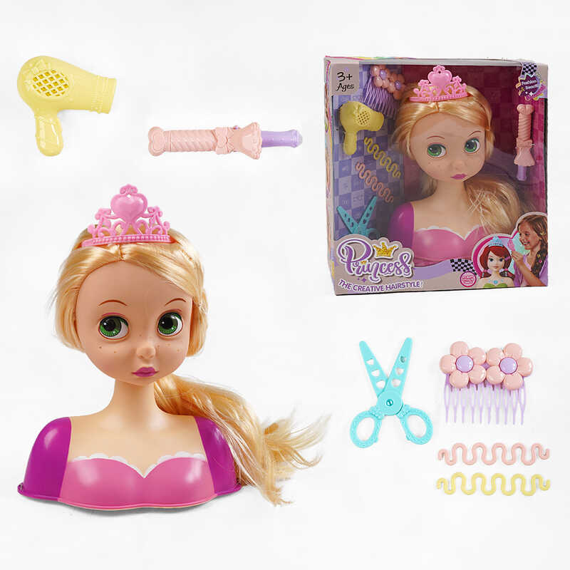 Манекен для зачісок LK 1713 (48/2) гребінець, аксесуари, в коробці