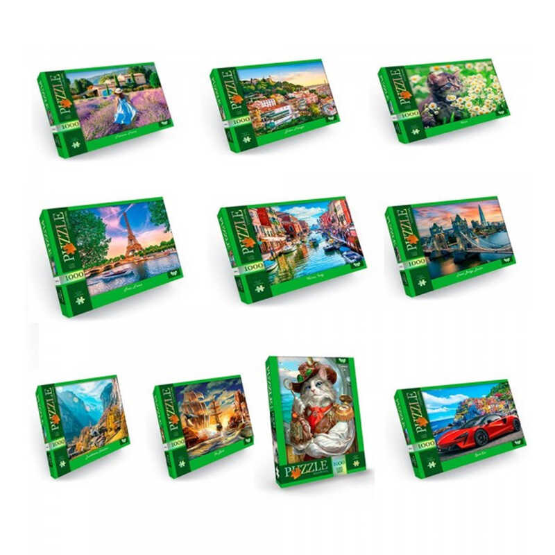 гр Пазли 1000 ел. с.12 C1000-12-01 02 03,04...10 (10) ВИДАЄТЬСЯ ТІЛЬКИ МІКС ВИДІВ, "Danko Toys"