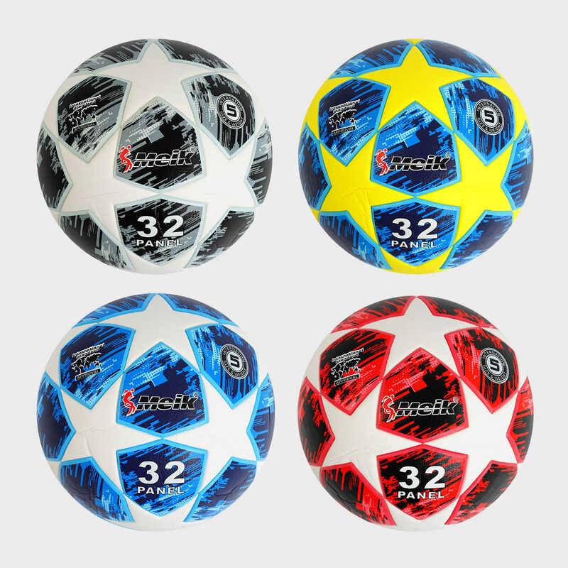 М`яч футбольний C 55989 (30) 4 види, вага 420 грамів, матеріал PU, балон гумовий, клеєний, (поставляється накачаним на 80)