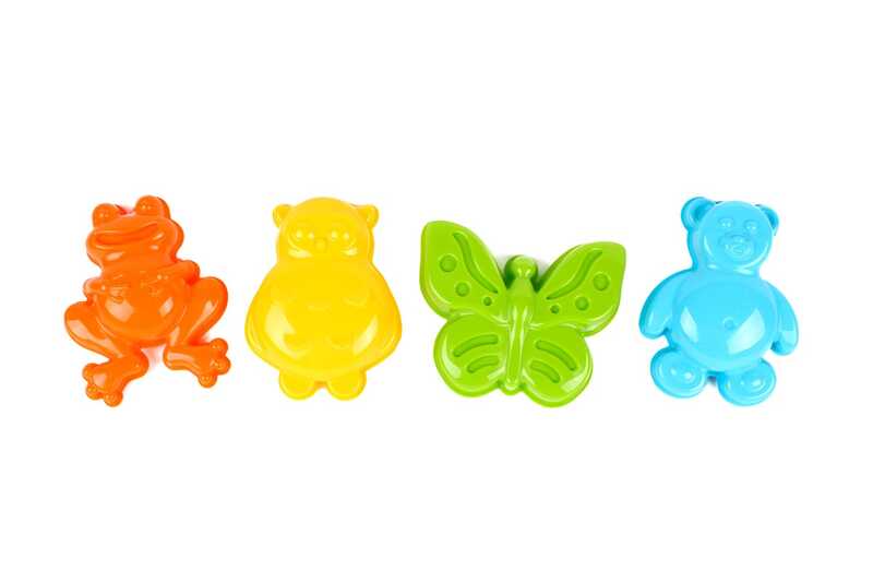 гр Формочки для піску 6764 (160) "Technok Toys", ціна за ШТУКУ "Тварини", 12см, в сітці