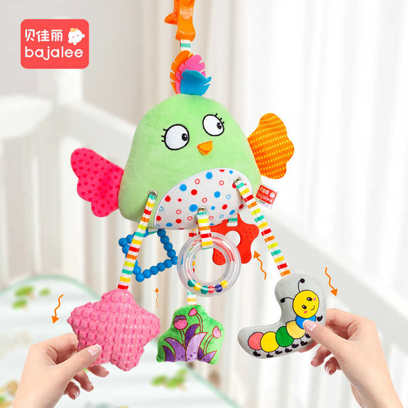 Брязкальце C 75367 (150) гумові прорізувачі, прищіпка для підвішування, шелесткі елементи, пискавка, в пакеті