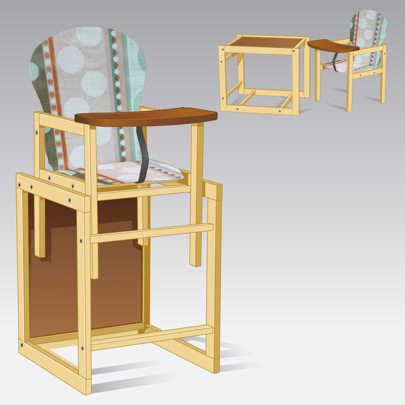 гр Стільчик великий №1224 "Кола кольорові" - (1) ТМ "Мася"