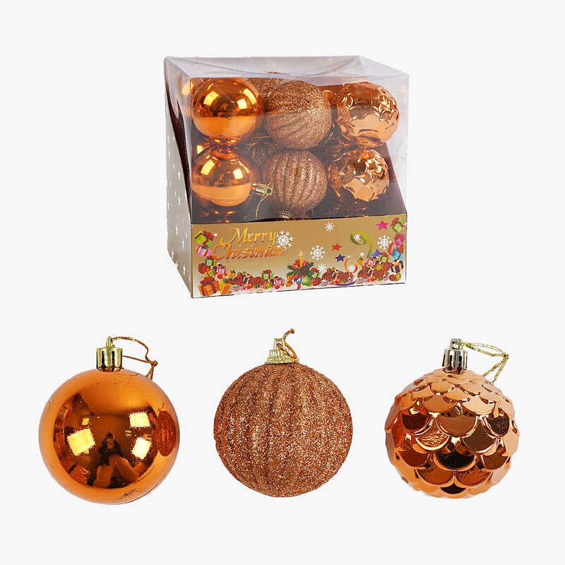 Новорічні прикраси C 67460 (36) кульки, 18 штук, діаметр 5.5см, в коробці