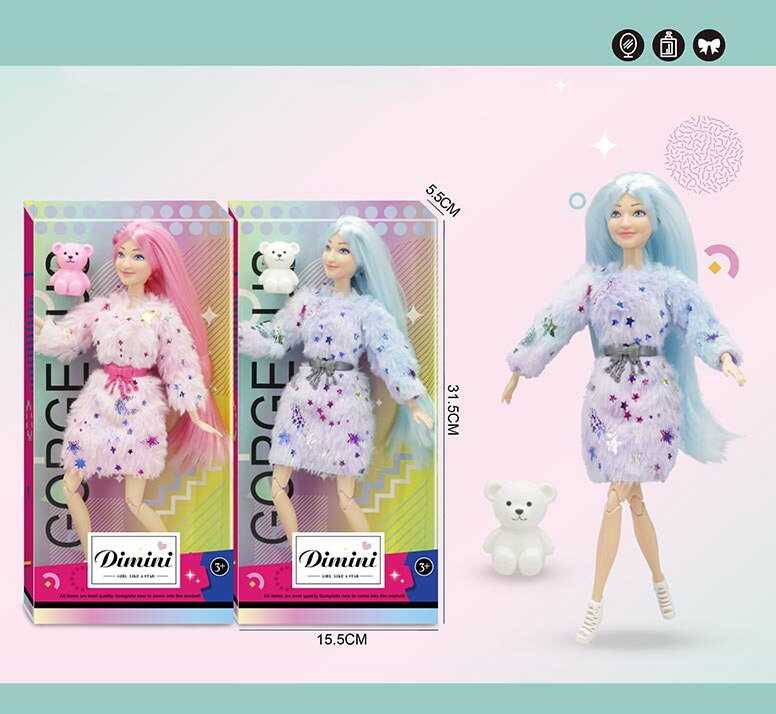 Лялька DMN 05 F (72/2) 2 види, висота 30 см, зйомне взуття, улюбленець, в коробці