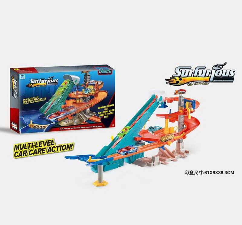 Трек 9988-61 (18/2) 3 металопластикові машинки, мийка, автоматичний підіймач, в коробці