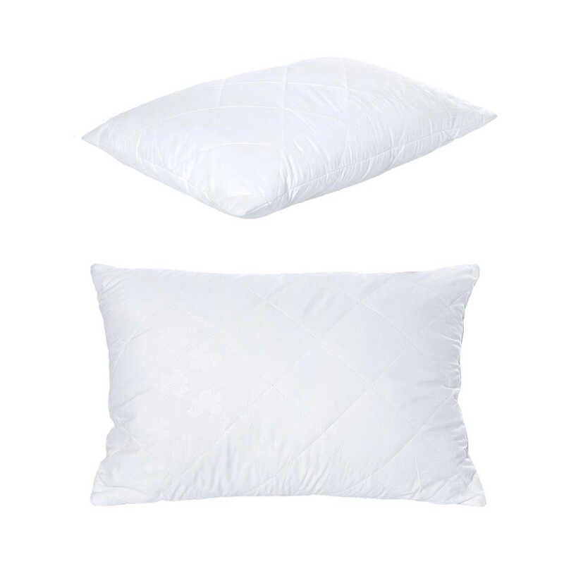 гр Подушка "Білосніжка" 3010086 мікрофібра, силіконізоване волокно, блискавка, 40*60см, біла (1) "Homefort"