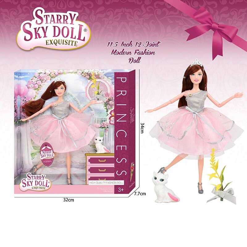 Лялька SK 026 C (48/2) висота 30 см, взуття, прикраса, улюбленець, в коробці