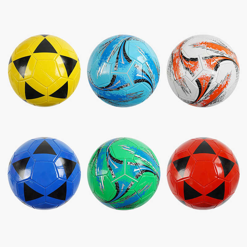 М'яч футбольний C 70127 (100) 6 кольорів, розмір №5, матеріал PVC, 280 грамів, гумовий балон, ВИДАЄТЬСЯ ТІЛЬКИ МІКС ВИДІВ