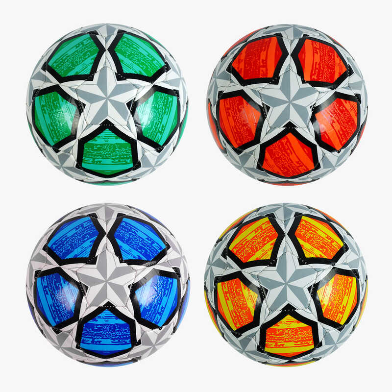 М`яч футбольний C 64679 (60) 4 види, вага 330 грамів, матеріал м`який PVC, гумовий балон, ВИДАЄТЬСЯ ТІЛЬКИ МІКС ВИДІВ