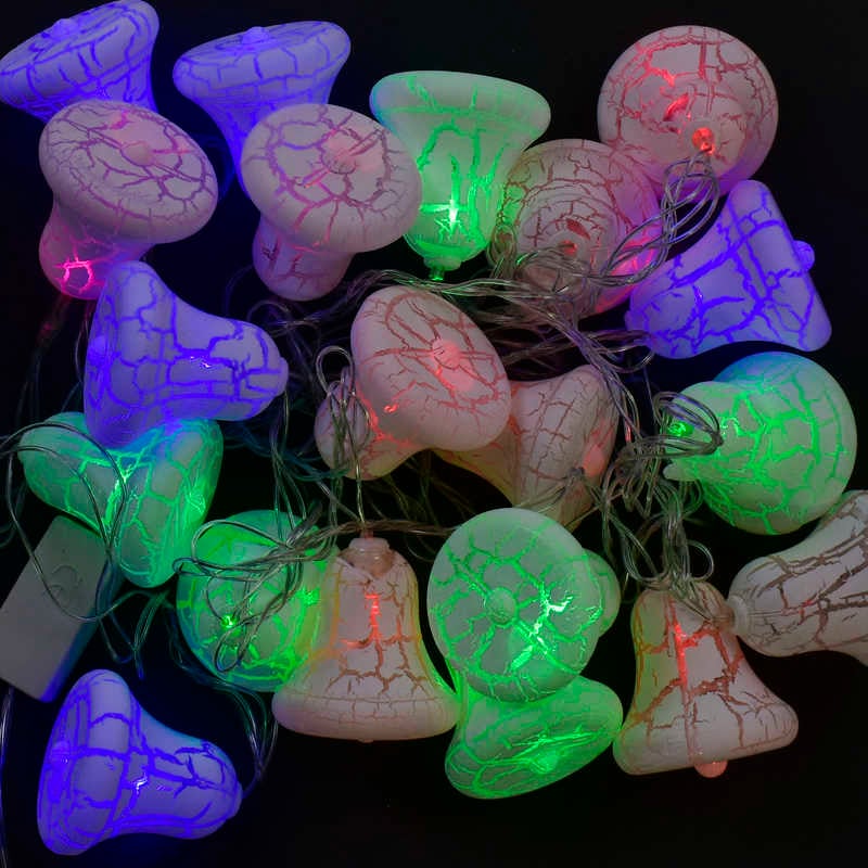 Гірлянда світлодіодна Дзвіночок С 31305 (50) 20 лампочок, 5 метрів, мультиколор, від мережі 220 В, у пакеті