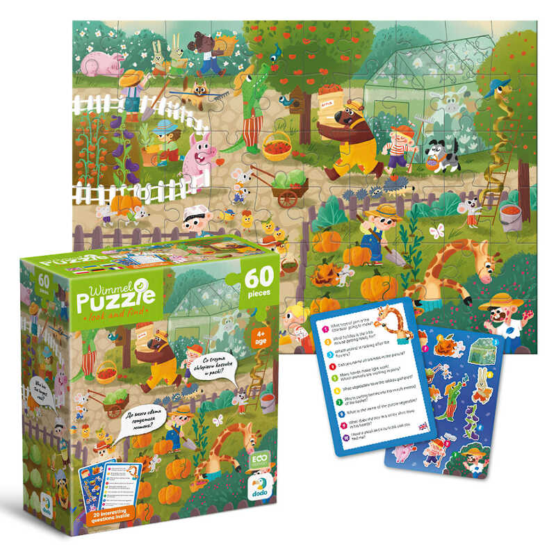 гр Вімельпазл "Літо у селі" 300659 (32) "DoDo", 60 елементів, картки із завданнями, в коробці