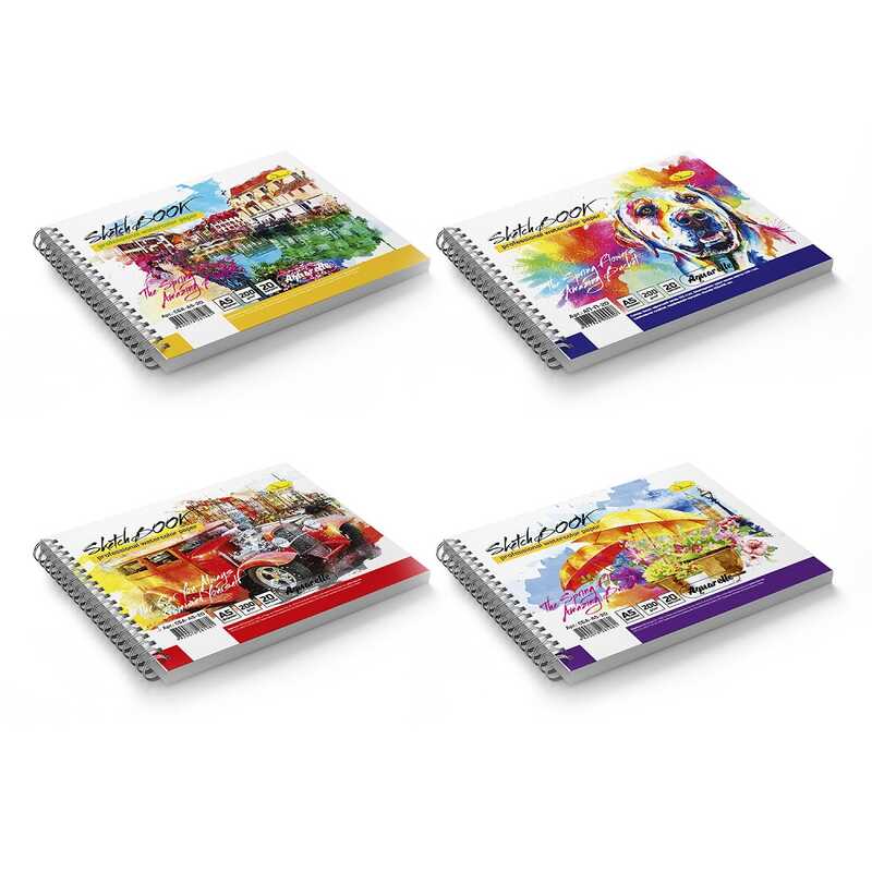 гр Скетч-бук "Акварельний" СБА-А5-20 (16) 20арк А5 "Апельсин" ВИДАЄТЬСЯ МІКС ВИДІВ