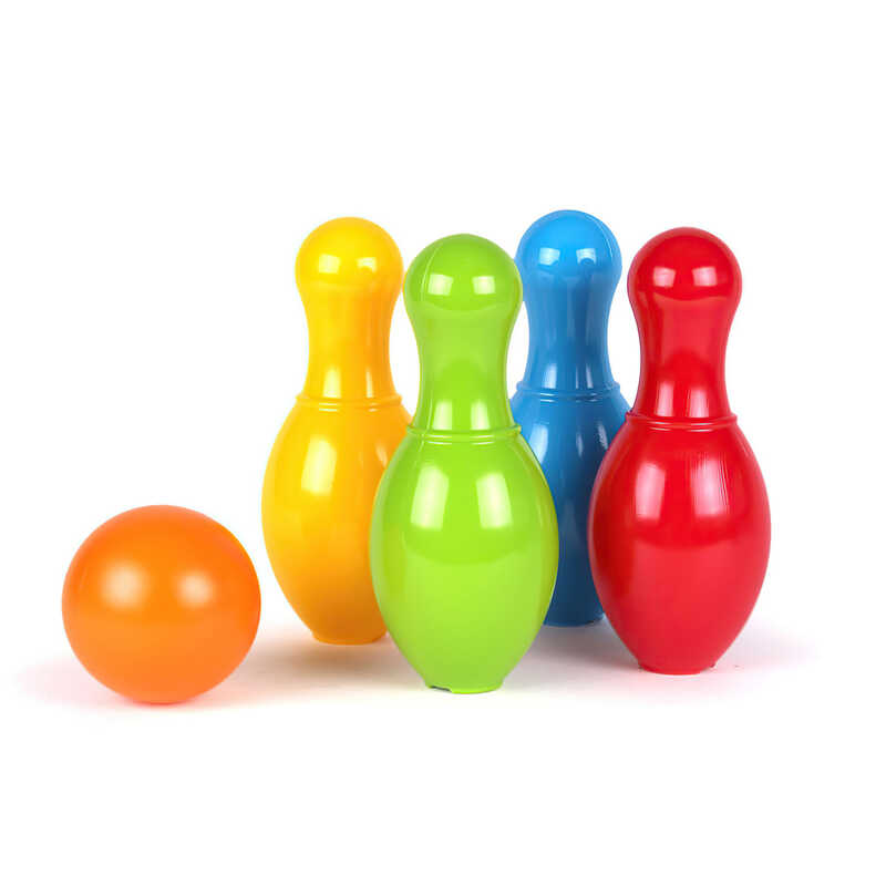 гр Набір для гри в боулінг 4708 (15) "Technok Toys" 4 кеглі, куля, 28см, в сітці